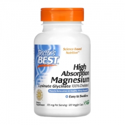 DOCTOR'S BEST High Absorption Magnesium 105 mg 120 veg caps.